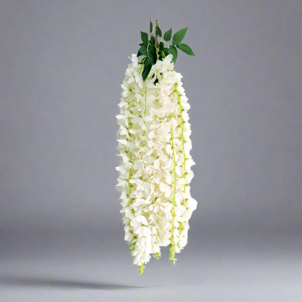 White Glory - Timeless Elegance in a Hanging Plant!
Experience the beauty of nature indoors with White Glory, a stunning artificial hanging plant!
77cmL of white hanging wisteria stems, crafted to perfection
Elegant design adds a touch of sophistication to any space
Timeless and versatile, perfect for indoor decor, offices, or as a thoughtful gift
Benefits:
Low maintenance, no watering or pruning required
Adds a touch of natural beauty to any room
Trendy and stylish, staying forever in style