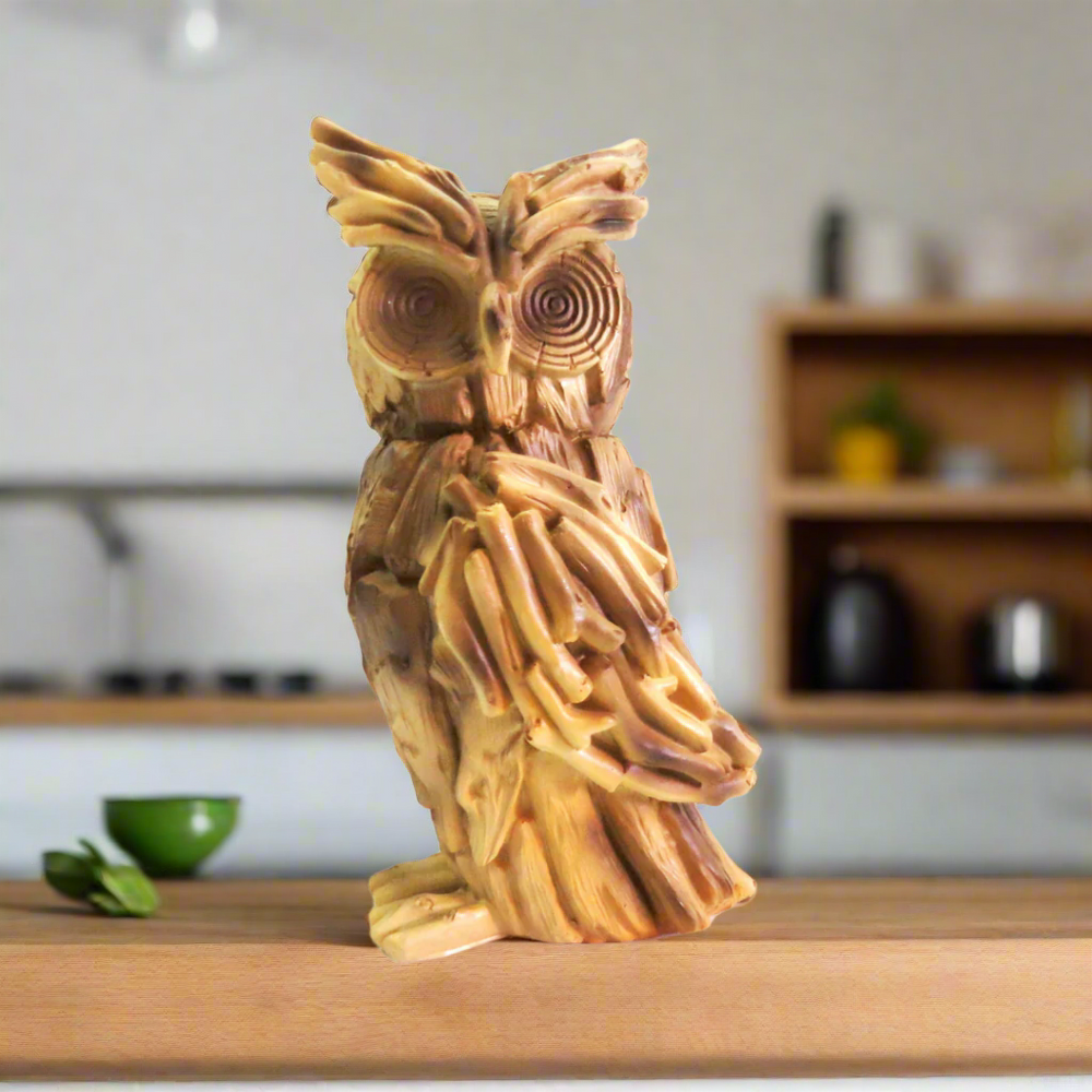 Product Description: Whootie Owl
Meet Whootie Owl, a charming wooden decorative piece that brings a touch of wisdom and whimsy to your home. With its natural wood look and endearing owl design, Whootie Owl is a delightful addition to any room.