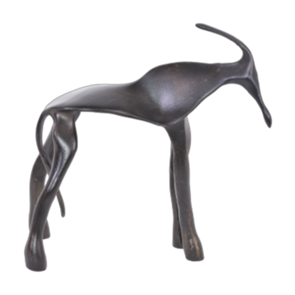 Metal sculpture animal dark bronze 20 x 8 x 21cm