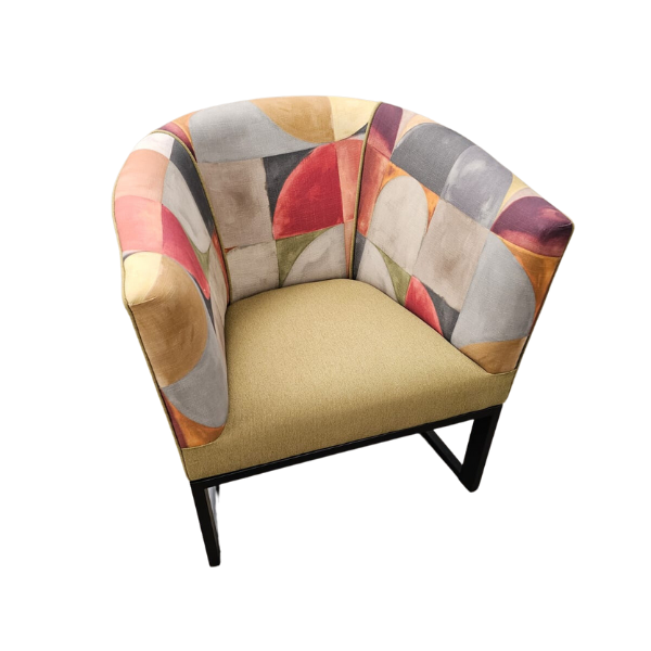 Soloblock metal tub chair with stuart graham fabric and Home fabrics