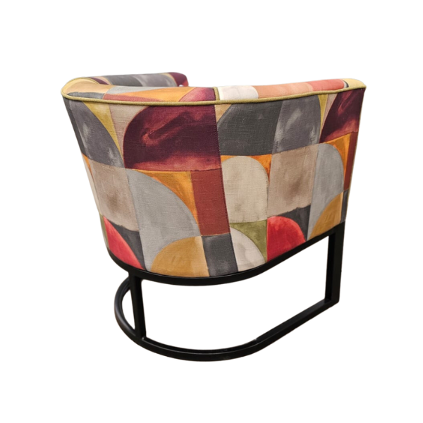 Soloblock metal tub chair with stuart graham fabric and Home fabrics