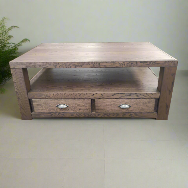 Soloblock classic coffee table red oak