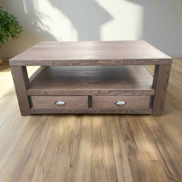 Soloblock classic coffee table red oak