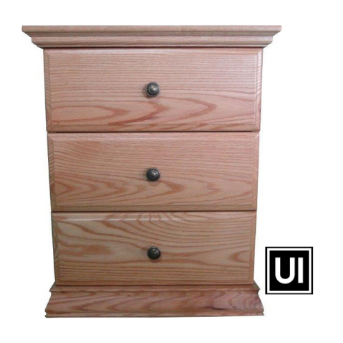 Solid red oak classic Bedside pedestal