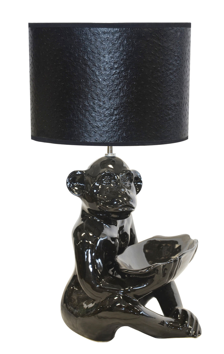 Ceramic Monkey lamp excluding shade