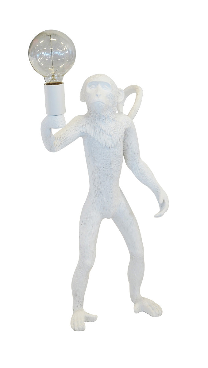 Resin monkey standing white