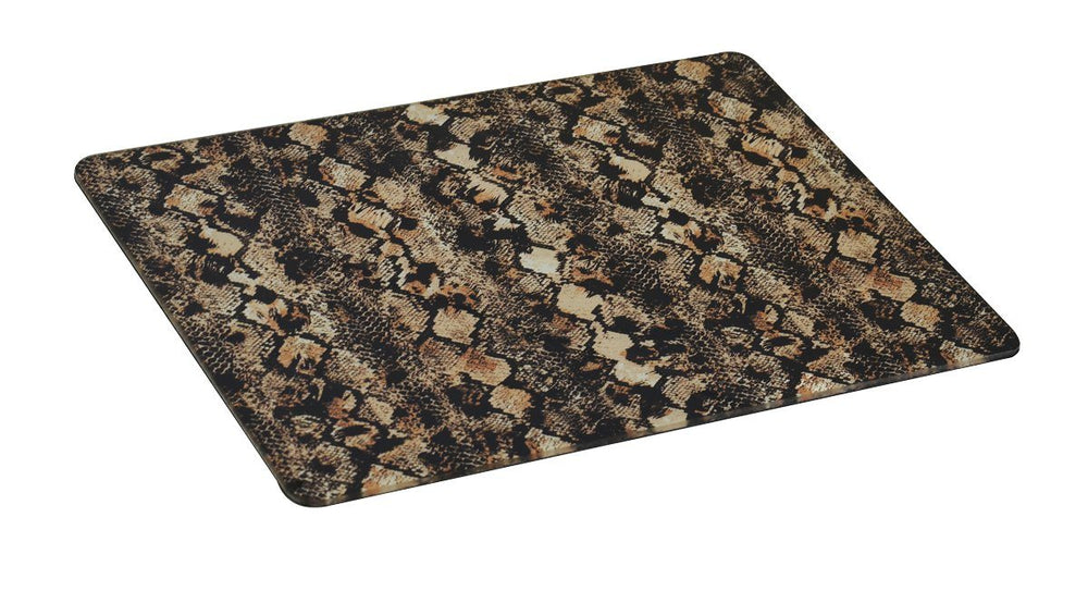 Unique Interiors Lifestyle Glass Place Mat Rectangle Snake Skin Set of 2 35CM X 25CM Glass New Arrivals Interior