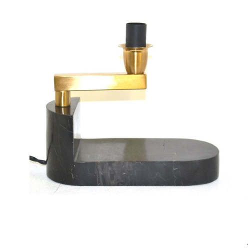 Marble lamp base black mabrle and gold metal 22 x 10 x 20 unique interiors lamps and lights 