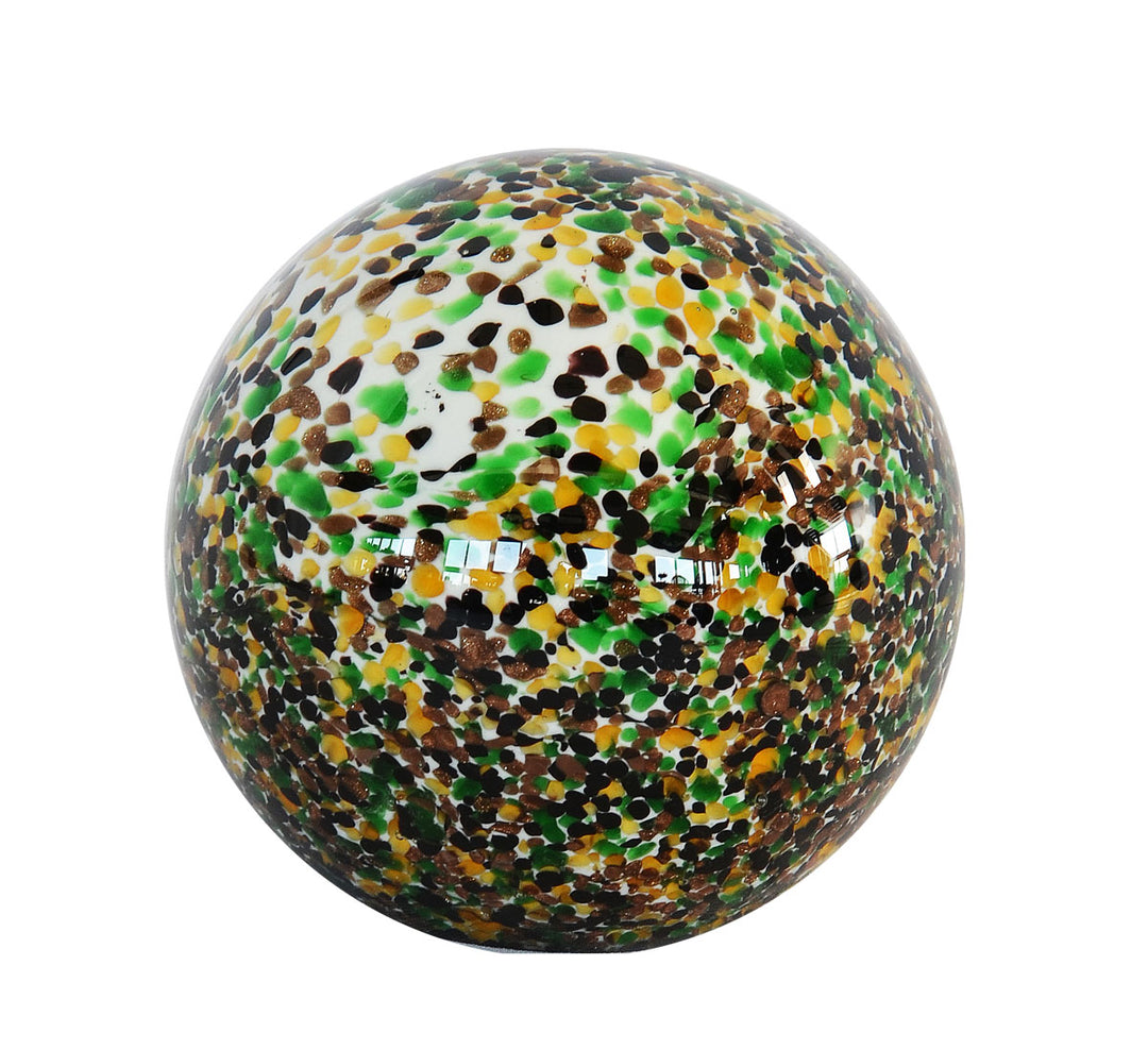 Paperweight ball terrazzo green