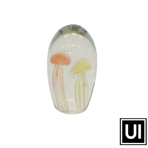 Paperweight jellyfish 16cm peach white unique interiors  lifestyle 