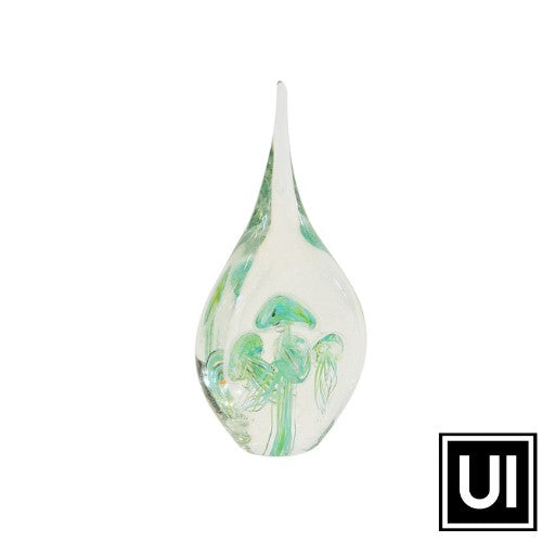 Paperweight jellyfish teardrop green 26cm