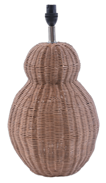 Rattan lamp brown 26 x 26 x 46cm unique interiors 