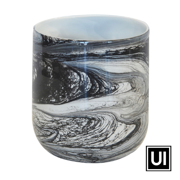 Lustre marble votive black large Unique Interiors