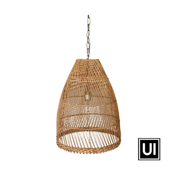 Large Rattan Hanging Light