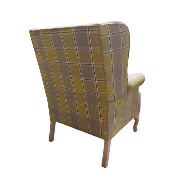 Unique Boys Wingback chair with Yellow custom fabric