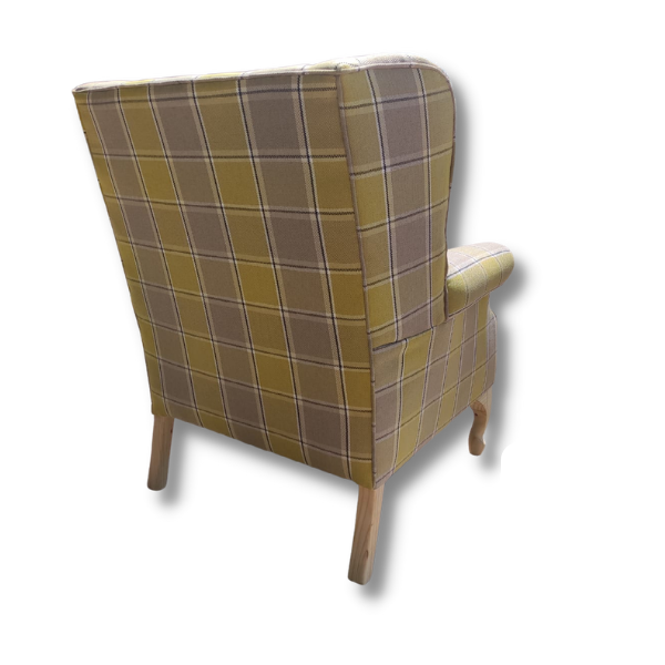 Unique Boys Wingback chair with Yellow custom fabric