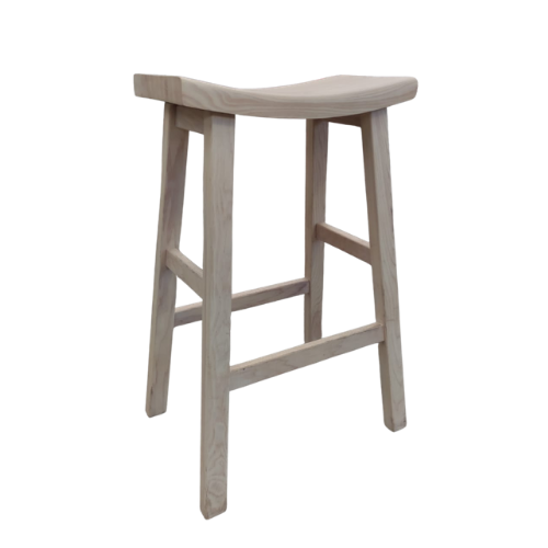 Solo block solid barstool ashwood 75cm H Unique Interiors