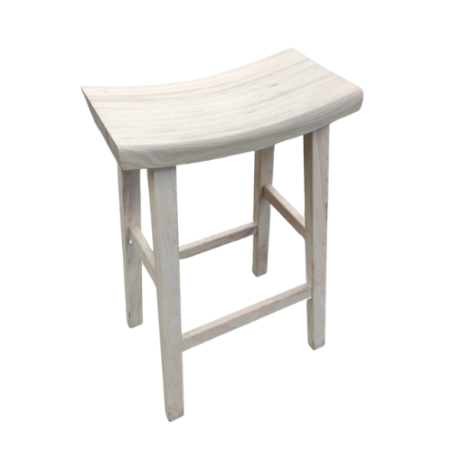 Solo block solid barstool ashwood 75cm H