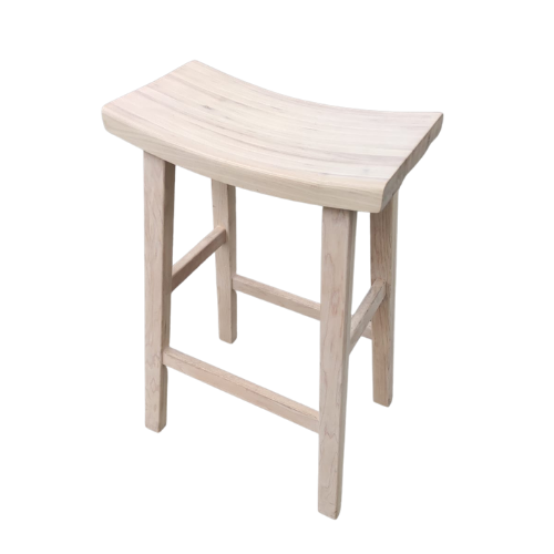 Solo block solid barstool ashwood 75cm H