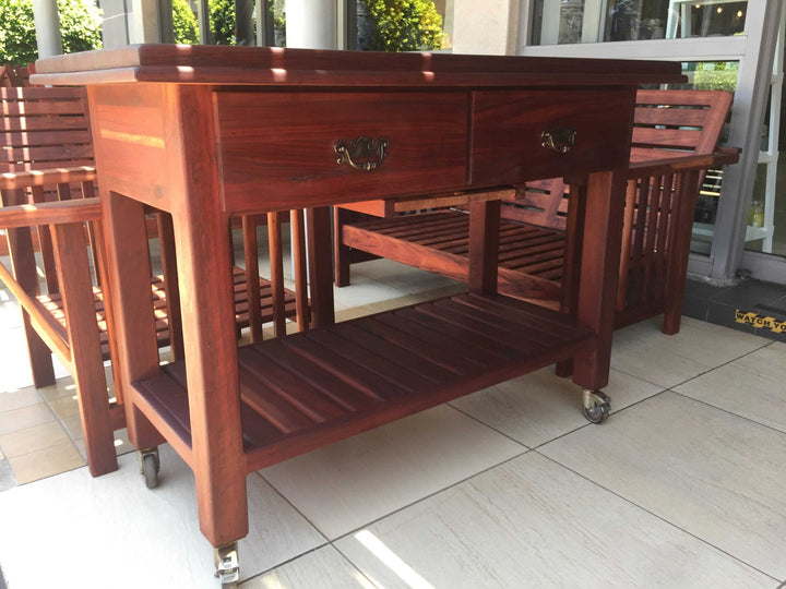 Teak Butcher Trolley