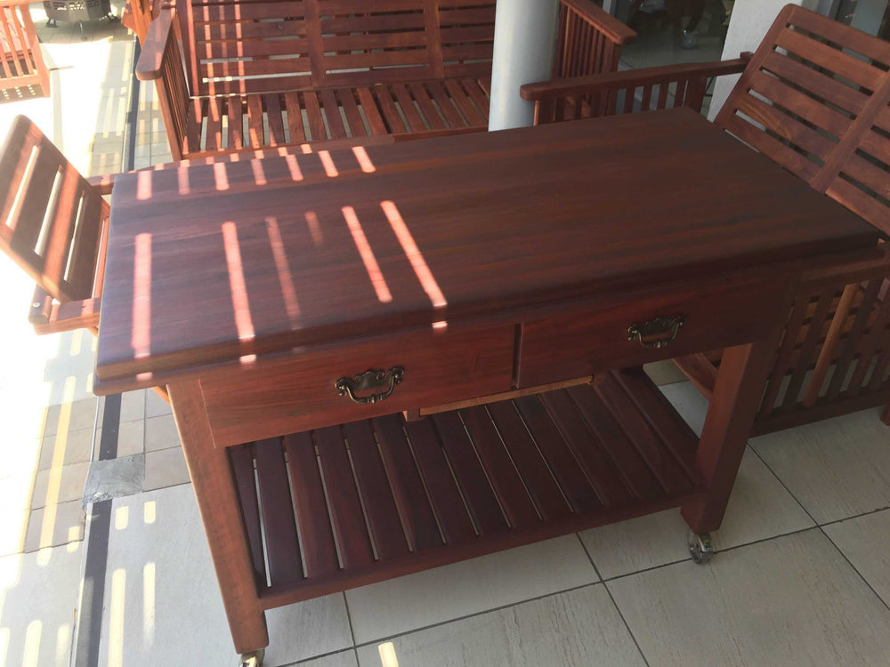 Teak Butcher Trolley