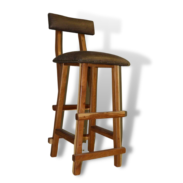 Solo Block Kiaat Classic Bar Stool Chair